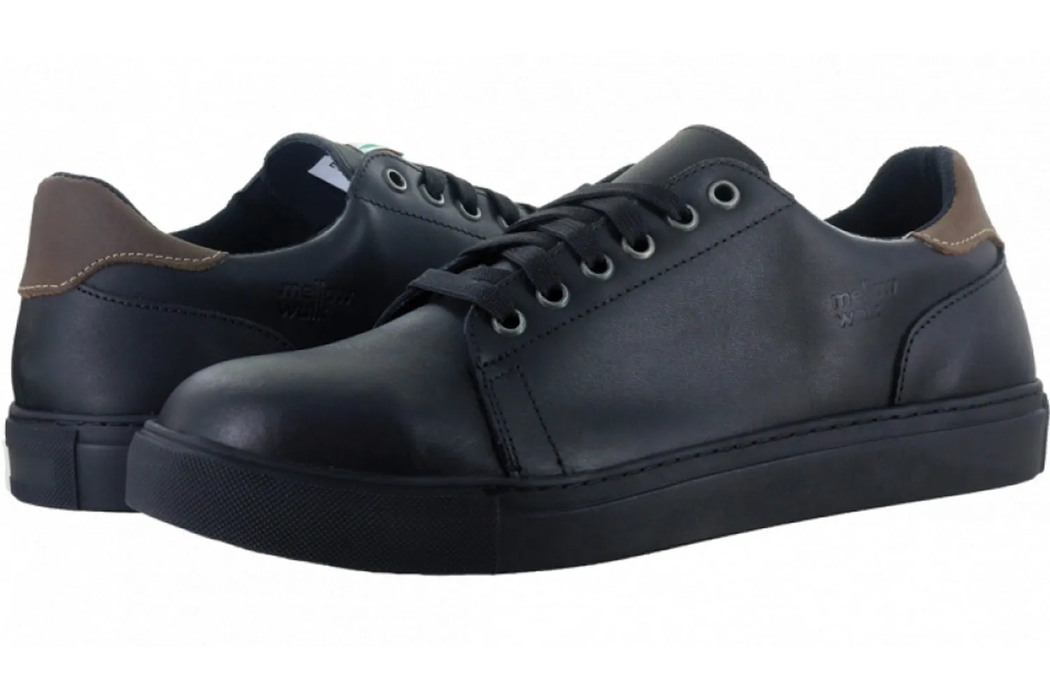 Mellow Walk Mens Owen EH PR Black Leather Skate Inspired Work Shoes 10.5 2E