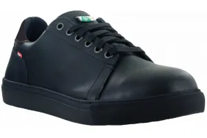 Mellow Walk Mens Owen EH PR Black Leather Skate Inspired Work Shoes 10.5 2E