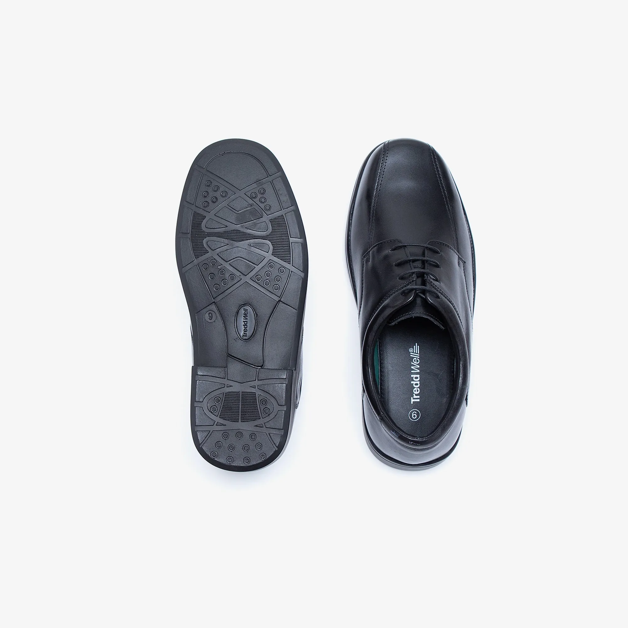 Mens Wide Fit Tredd Well Holmes Lace Shoes - Black