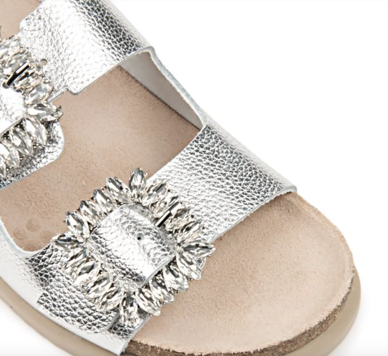 Mephisto "Hazina" Silver cork sandal