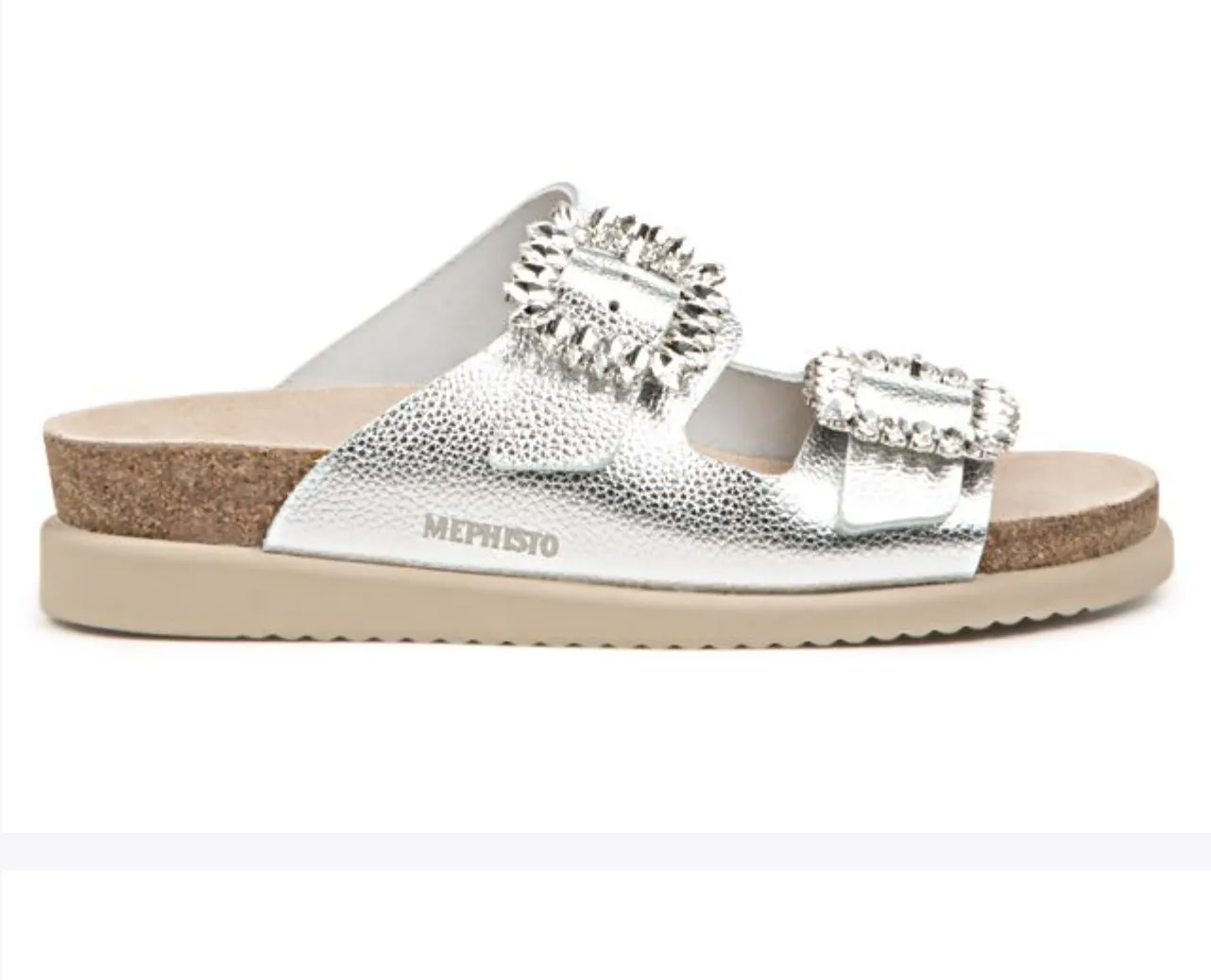 Mephisto "Hazina" Silver cork sandal