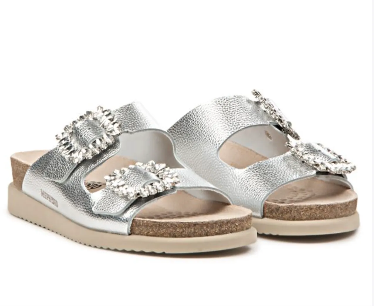 Mephisto "Hazina" Silver cork sandal