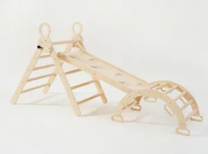 MESSI 3-in-1 Wooden Gym Set