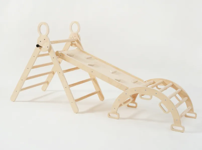 MESSI 3-in-1 Wooden Gym Set