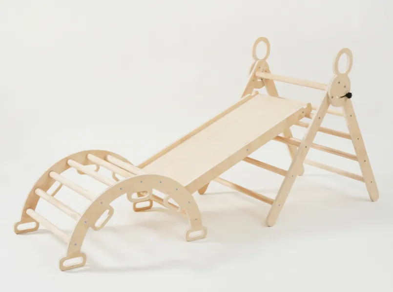 MESSI 3-in-1 Wooden Gym Set