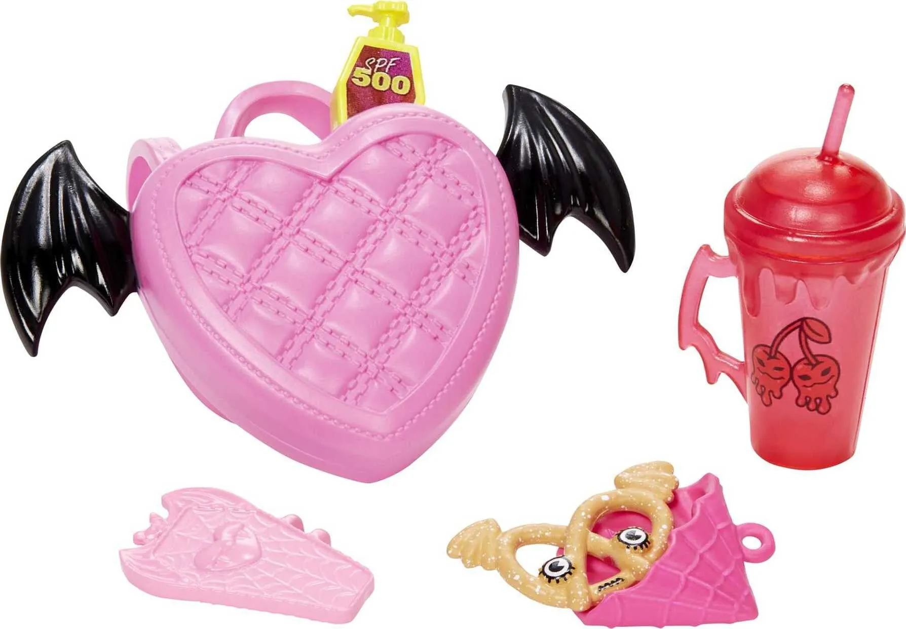 Monster High Draculaura Fashion Doll with Pink & Black Hair, Accessories & Pet Bat