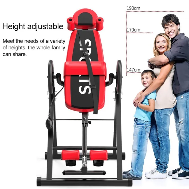 Multi-function Household Heightening Inverted Crane Machine Sports Equipment (Black Red)