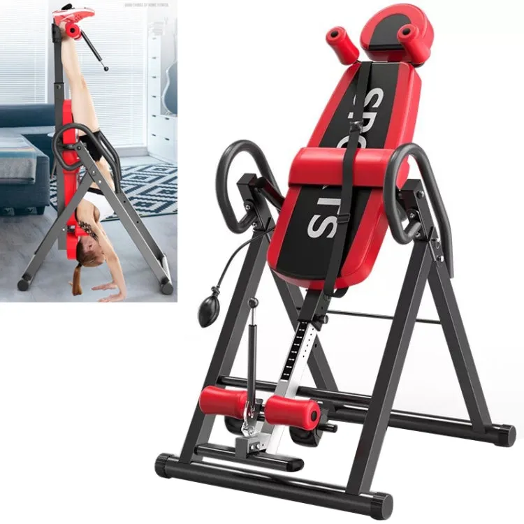 Multi-function Household Heightening Inverted Crane Machine Sports Equipment (Black Red)