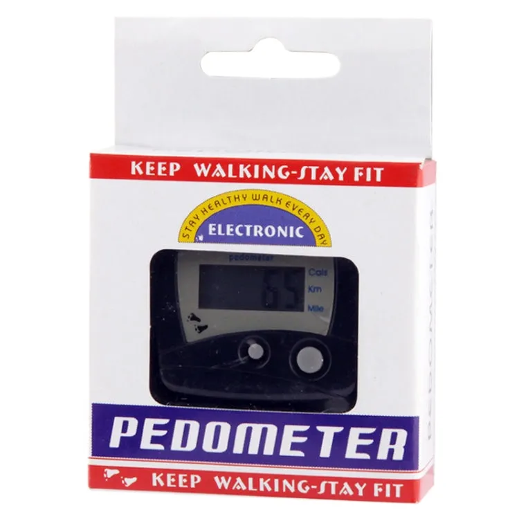 Multifunction Digital Electronic Pedometer Step Counter(Black)