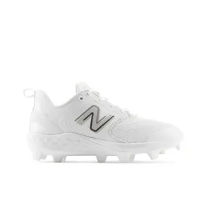 New Balance PL3000 V6 Moulded Cleats - White - D Fit