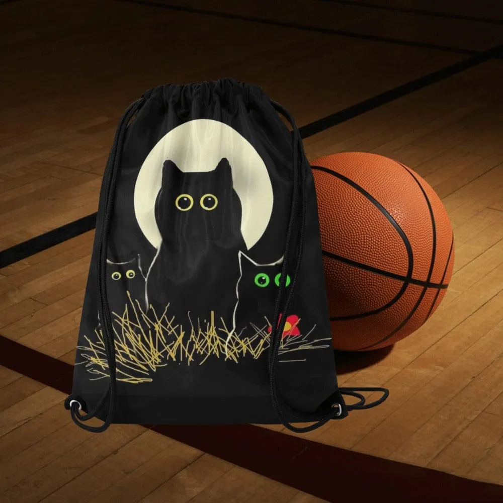 Night Cats Drawstring Gym Bag