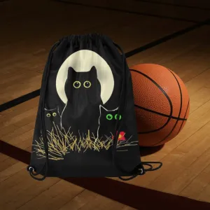 Night Cats Drawstring Gym Bag
