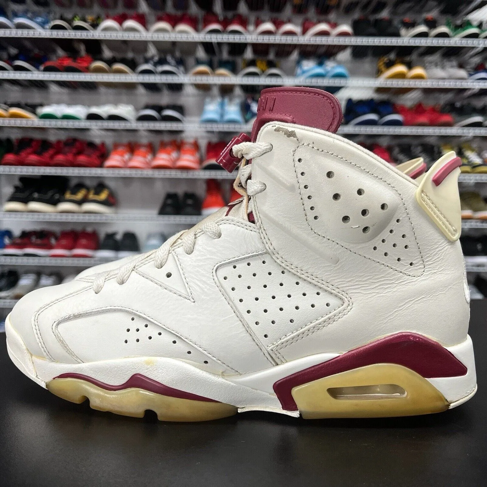 Nike Air Jordan 6 Retro Maroon 384664-116 Men's Size 8.5