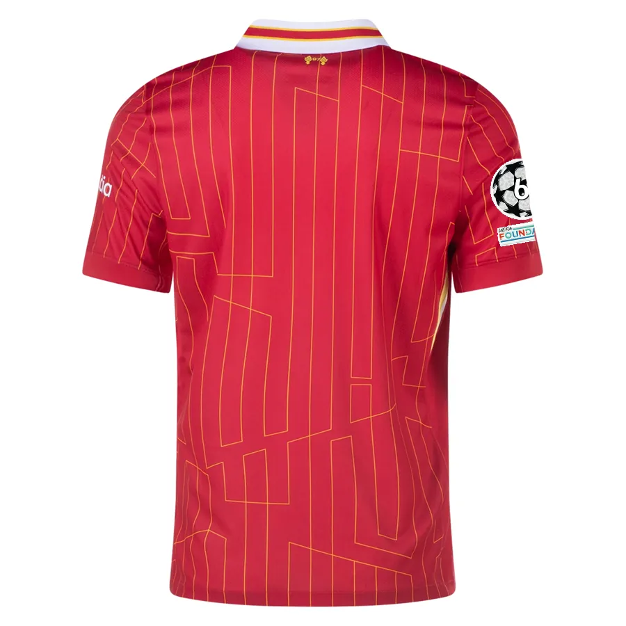Nike Liverpool Home Jersey w/ Champions League Patches 24/25 (Gym Red/Chrome Yellow)