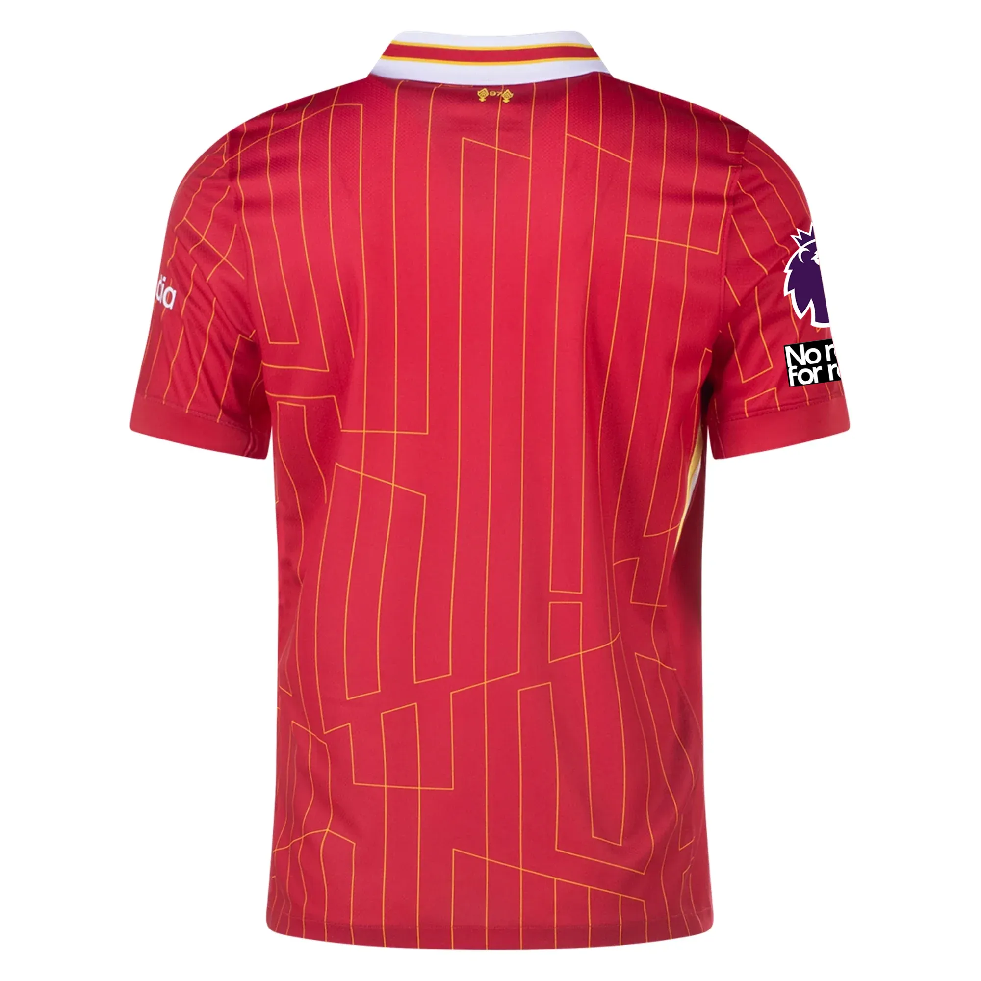 Nike Liverpool Home Jersey w/ EPL   No Room For Racism Patches 24/25 (Gym Red/Chrome Yellow)