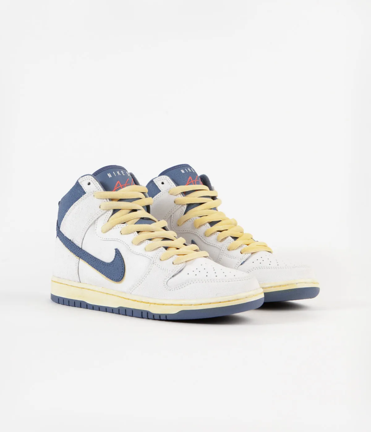 Nike SB x Atlas Dunk High Pro QS Shoes - Sail / Ocean Fog - Track Red - White