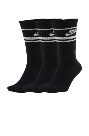 Nike Sportswear Essential Crew Socks 3 Pack Black
