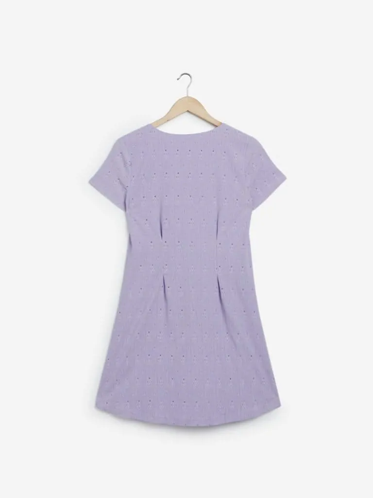 Nuon Lilac Cutout Design Preston Dress