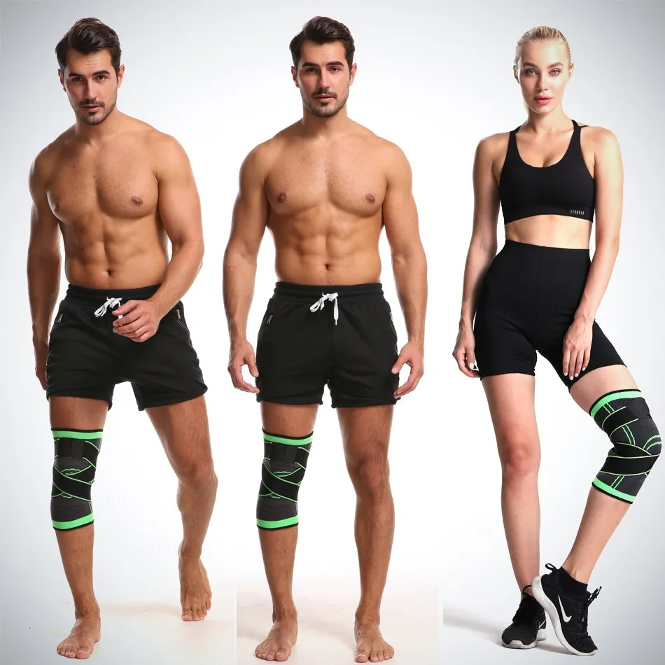 OCW 1 PC Short Knee Pads Support Gym Pressurized Elastic Compression Cross Braces