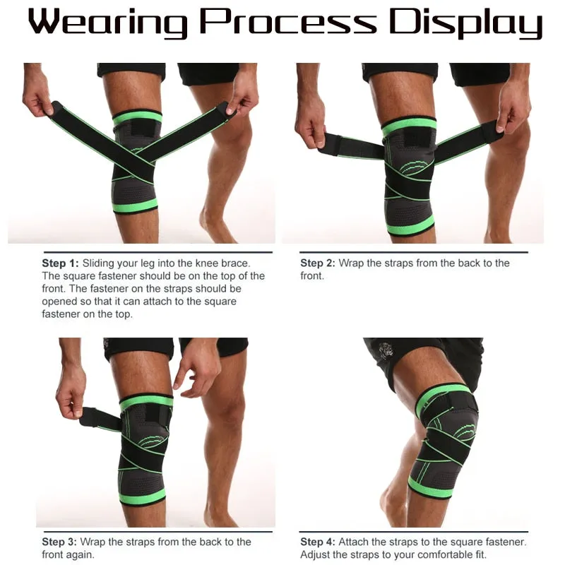 OCW 1 PC Short Knee Pads Support Gym Pressurized Elastic Compression Cross Braces