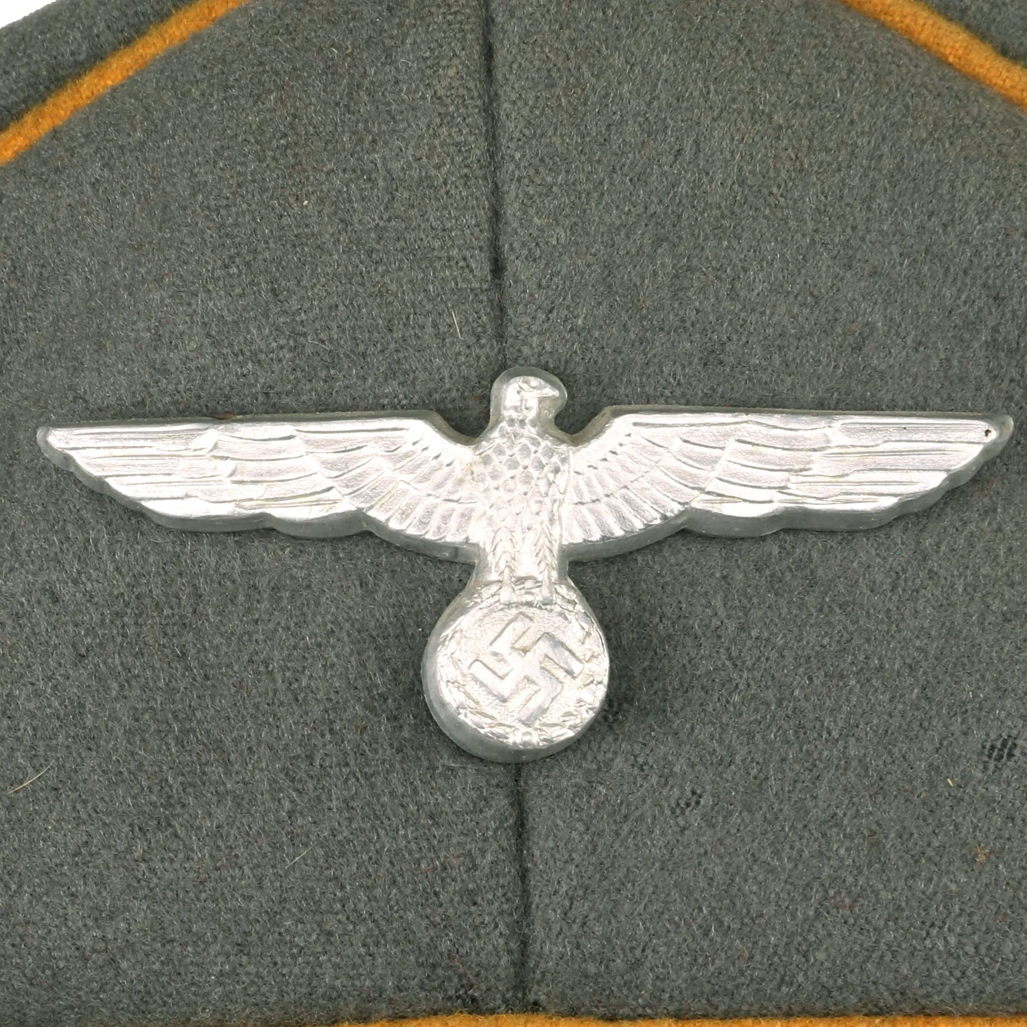 Original German WWII Named Heer Cavalry Officers Schirmmütze Visor Crush Cap by Karl Schrempf of Pforzheim