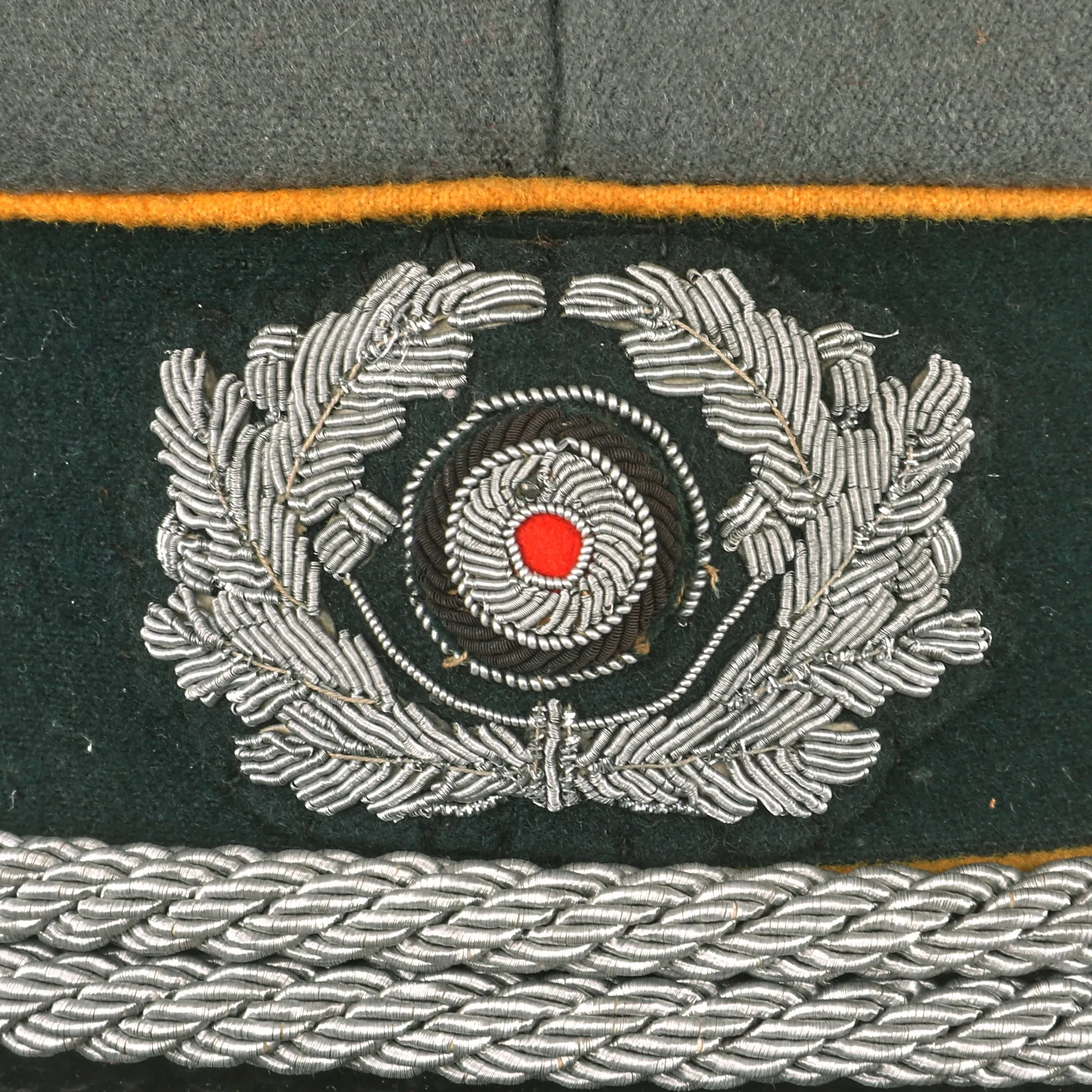 Original German WWII Named Heer Cavalry Officers Schirmmütze Visor Crush Cap by Karl Schrempf of Pforzheim