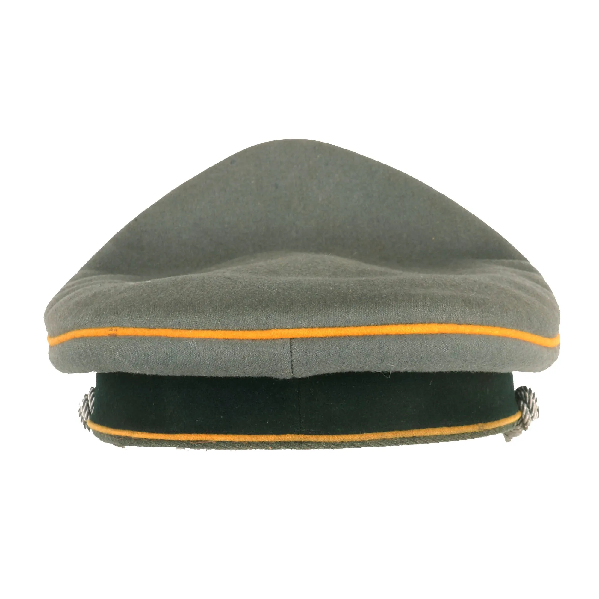 Original German WWII Named Heer Cavalry Officers Schirmmütze Visor Crush Cap by Karl Schrempf of Pforzheim