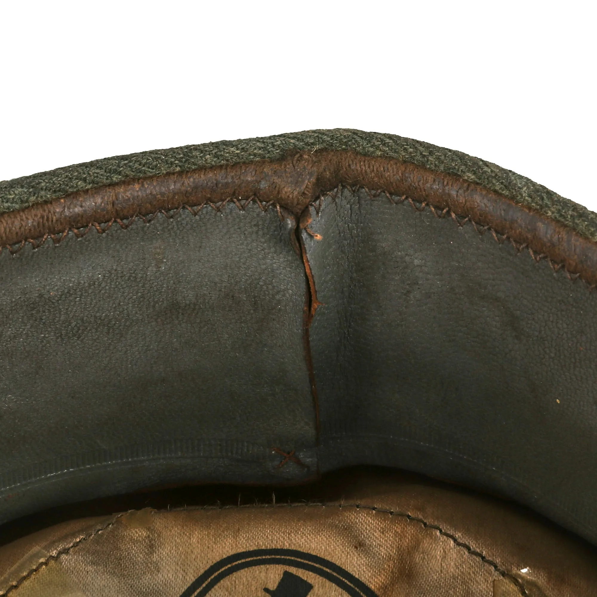 Original German WWII Named Heer Cavalry Officers Schirmmütze Visor Crush Cap by Karl Schrempf of Pforzheim