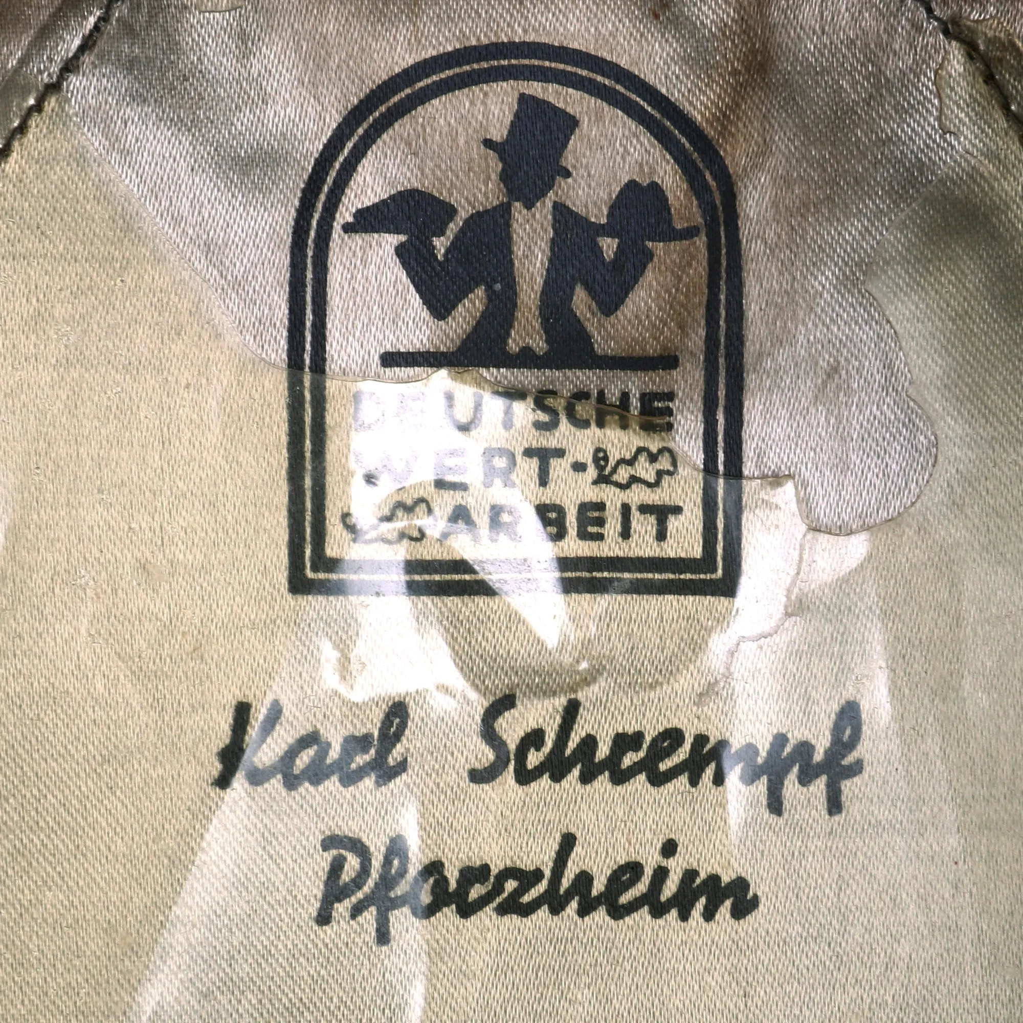 Original German WWII Named Heer Cavalry Officers Schirmmütze Visor Crush Cap by Karl Schrempf of Pforzheim