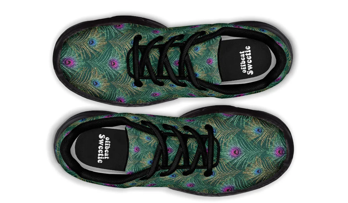 Peacock Feathers Chunky Sneakers
