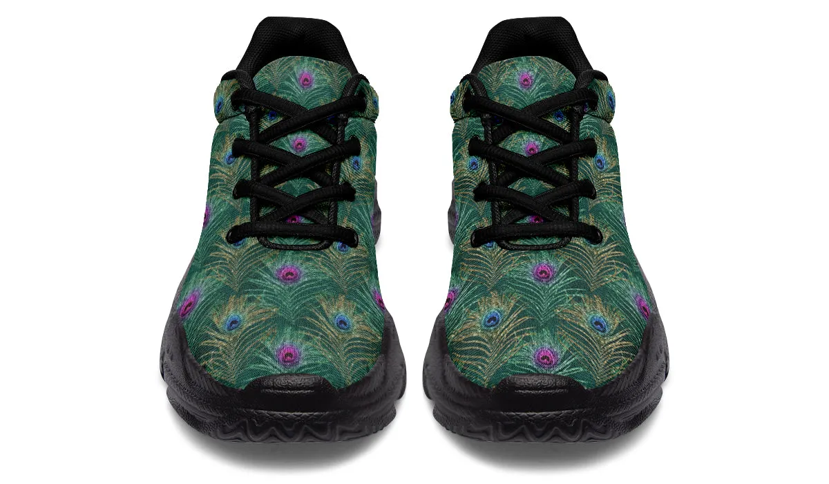 Peacock Feathers Chunky Sneakers