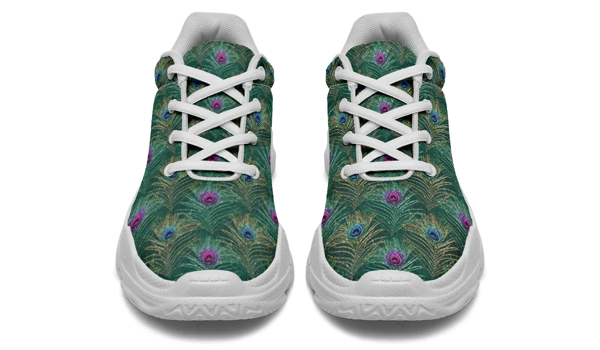 Peacock Feathers Chunky Sneakers