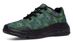 Peacock Feathers Chunky Sneakers