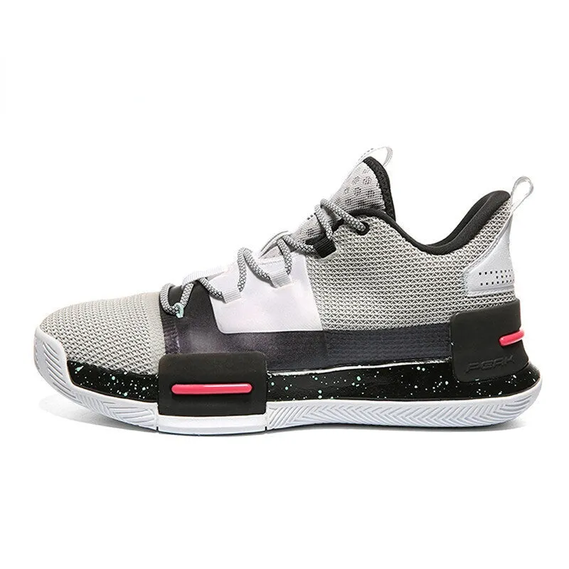 PEAK Flash Lou Williams Basketball Shoes Men Sport Sneaker Grey E94455A