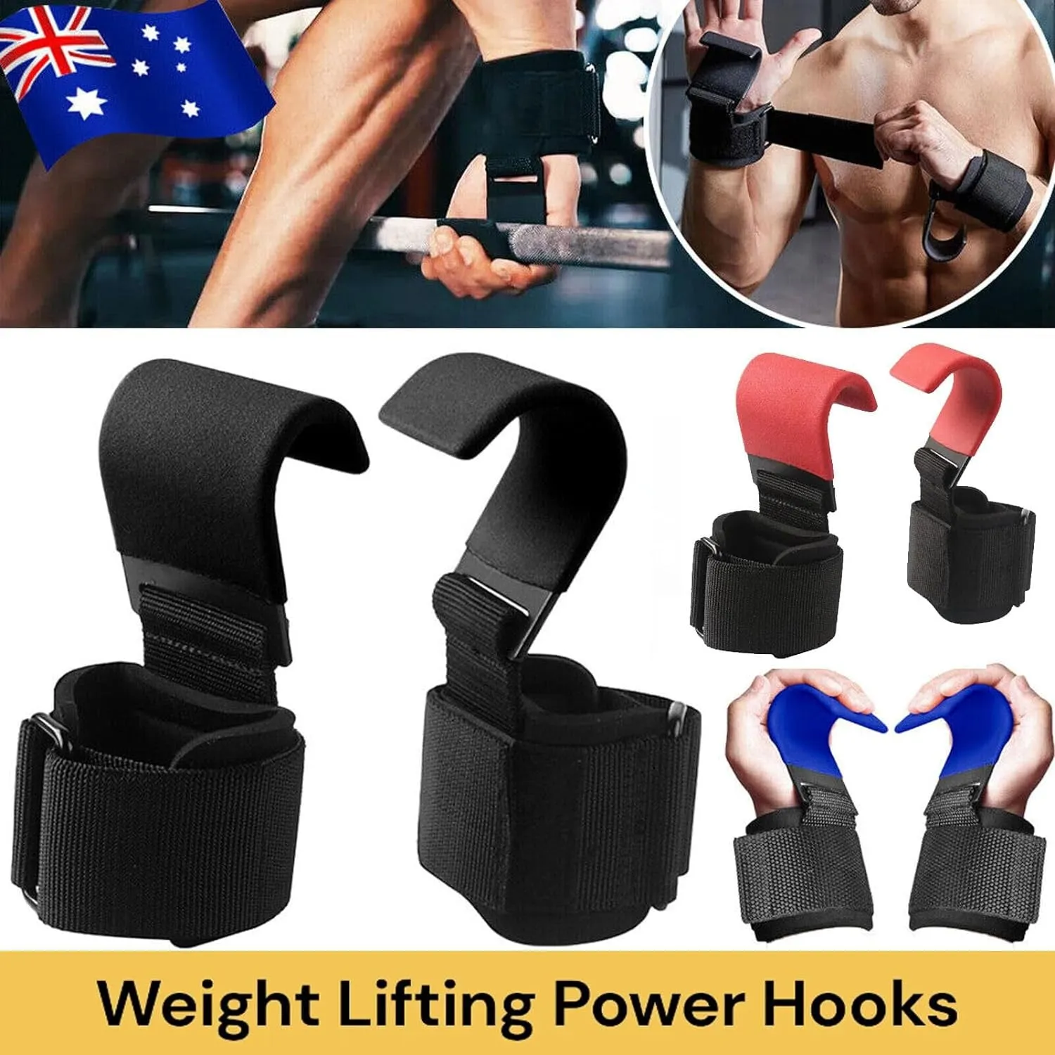 Power Wrist Straps Hand Grip Support for Deadlifts Pull Ups Shrugs Gym Gloves