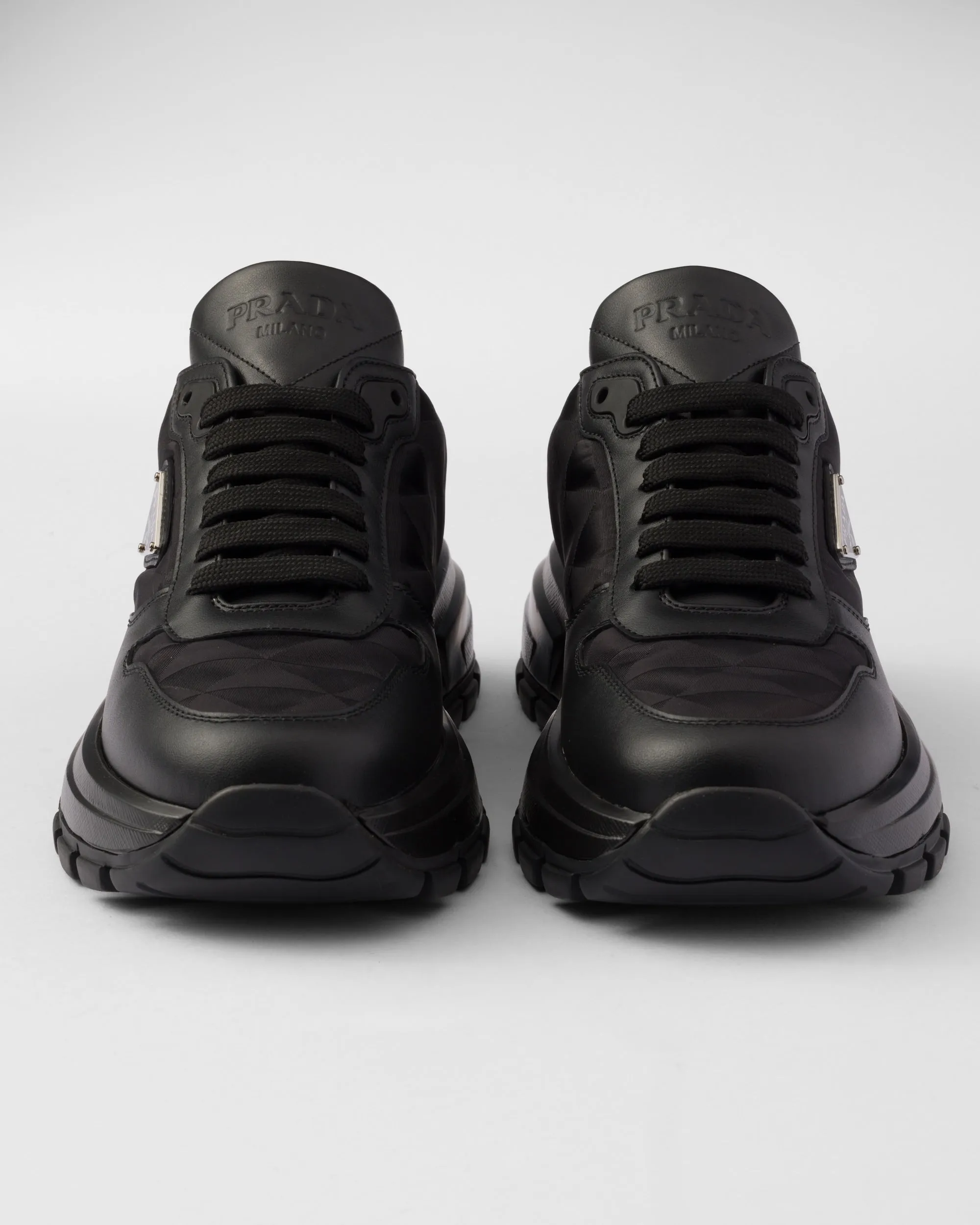 PRAX 01 Re-Nylon and leather sneakers