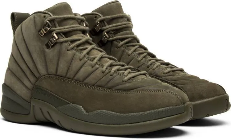 PSNY x Air Jordan 12 Retro 'Milan' Olive Shoes Basketball Men !!! CYBER MONDAY SALE !!!
