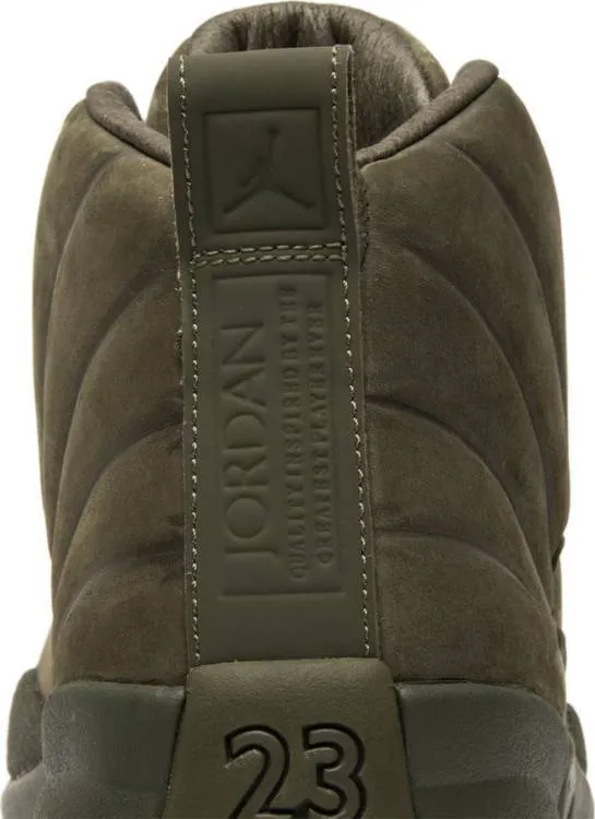 PSNY x Air Jordan 12 Retro 'Milan' Olive Shoes Basketball Men !!! CYBER MONDAY SALE !!!