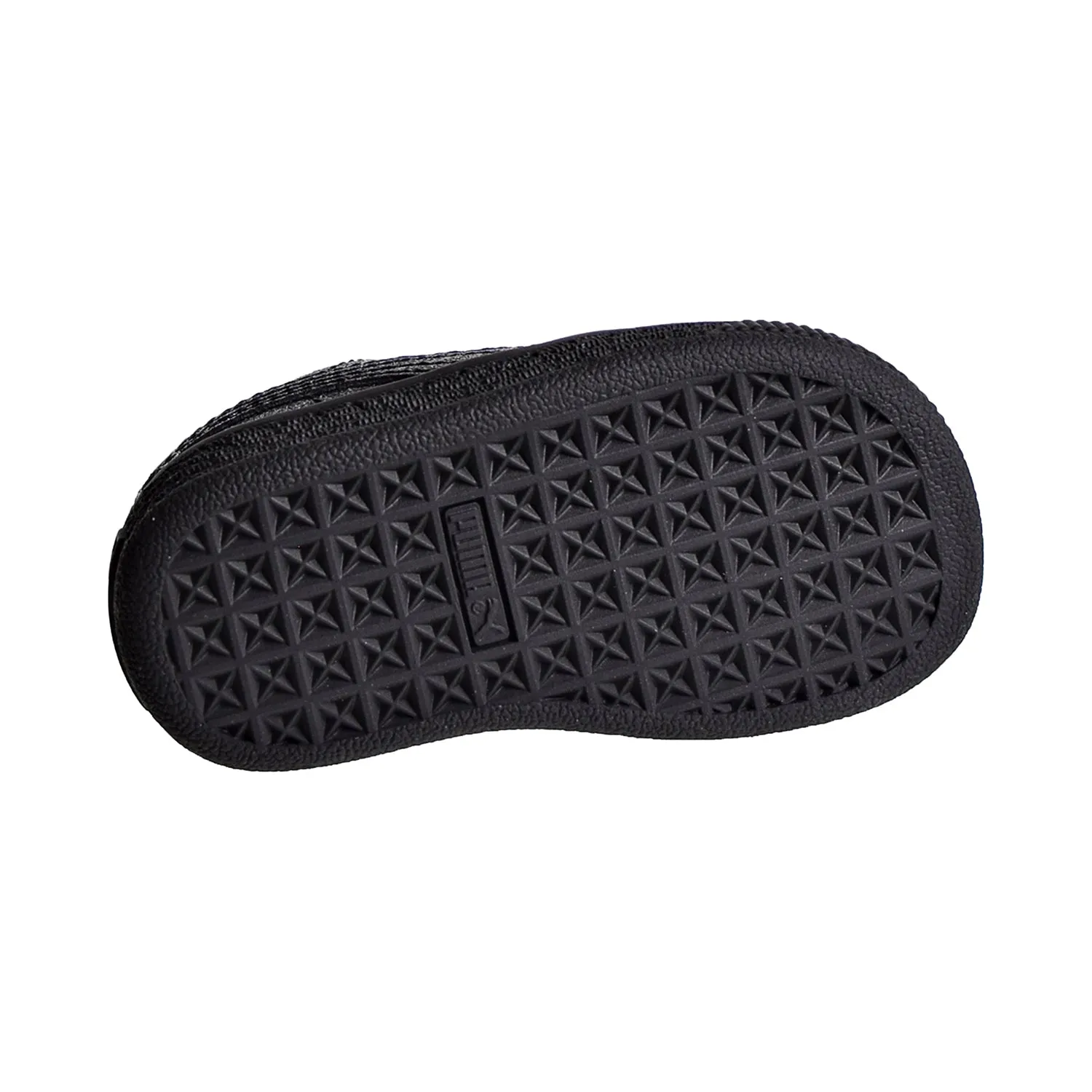 Puma Basket Heart Holiday Glamour Toddler's Shoes Black/Silver