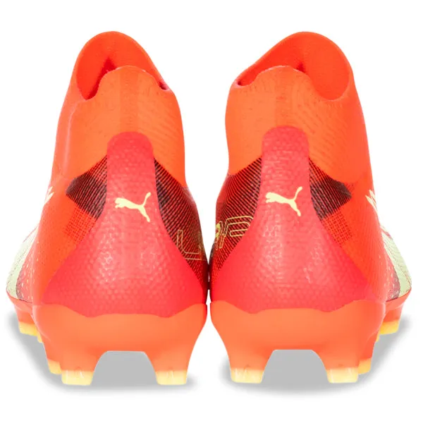 Puma Ultra Match  Laceless FG/AG Soccer Cleats (Coral/Fizzy Light/Black)