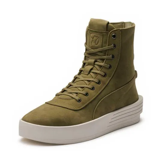 Puma XO Parallel Leather Boot Sneaker Olive Green