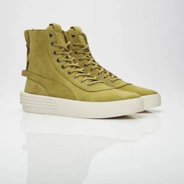 Puma XO Parallel Leather Boot Sneaker Olive Green
