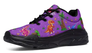 Purple Baby Dinos Chunky Sneakers