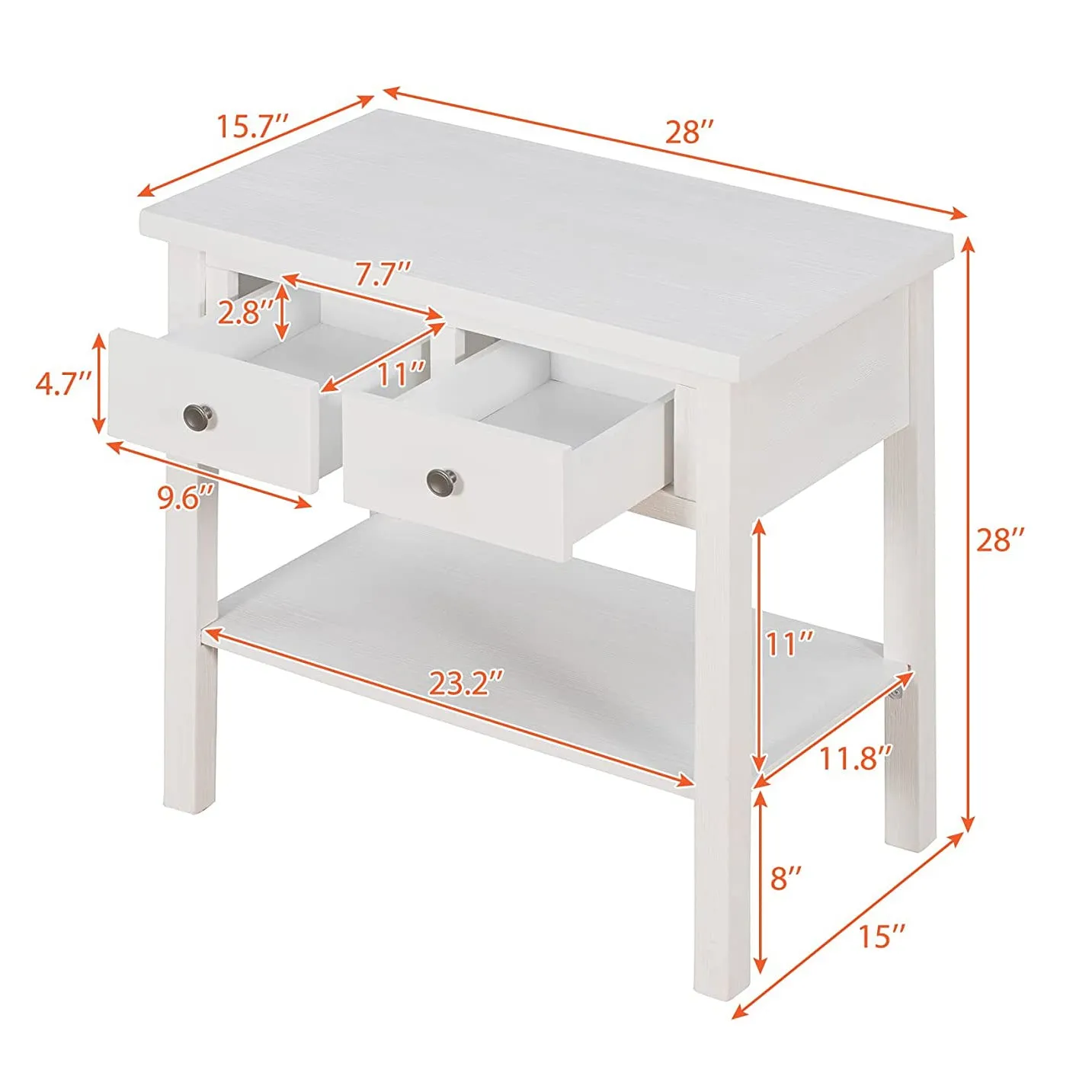 Queen Size Canopy Bed with 2 Nightstands