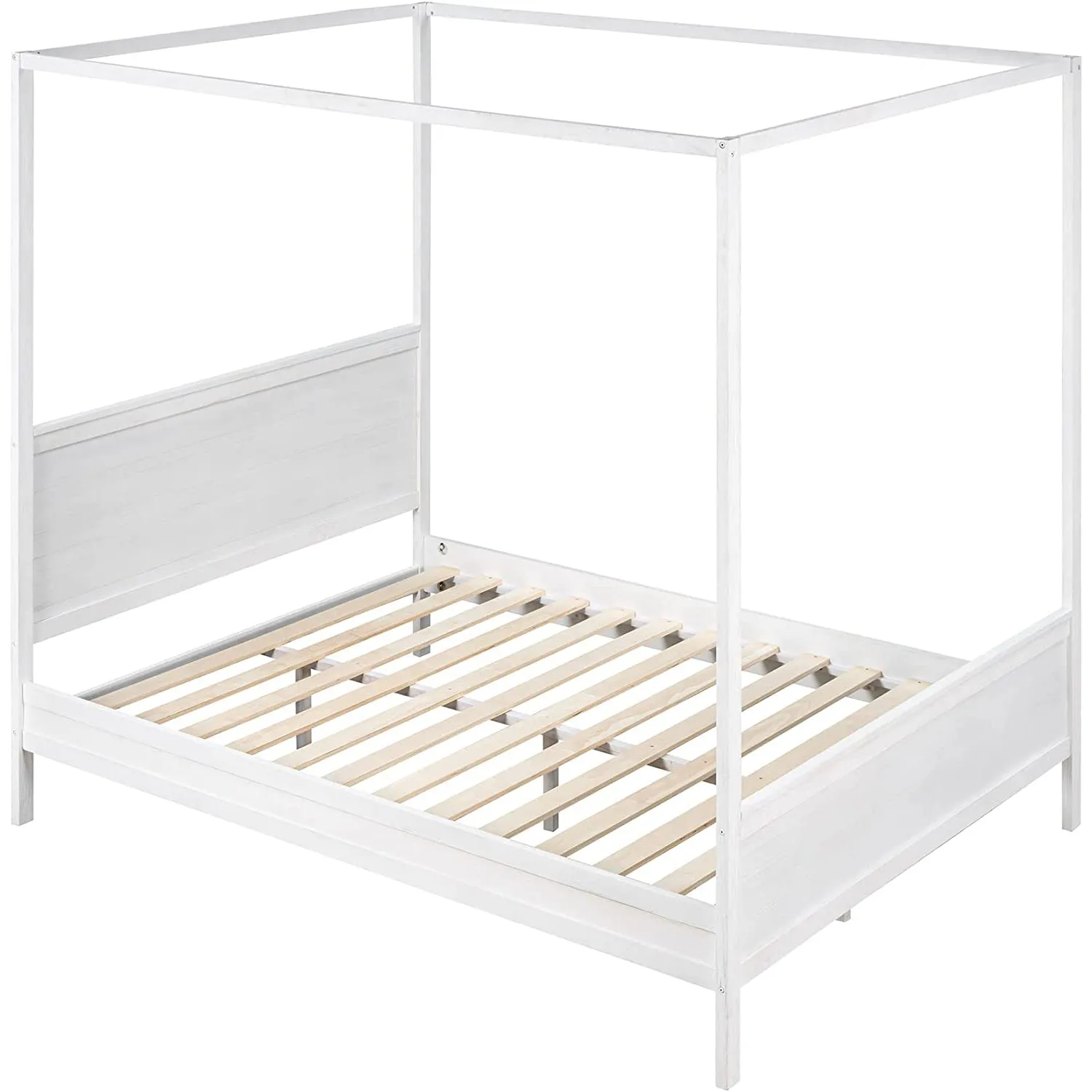 Queen Size Canopy Bed with 2 Nightstands