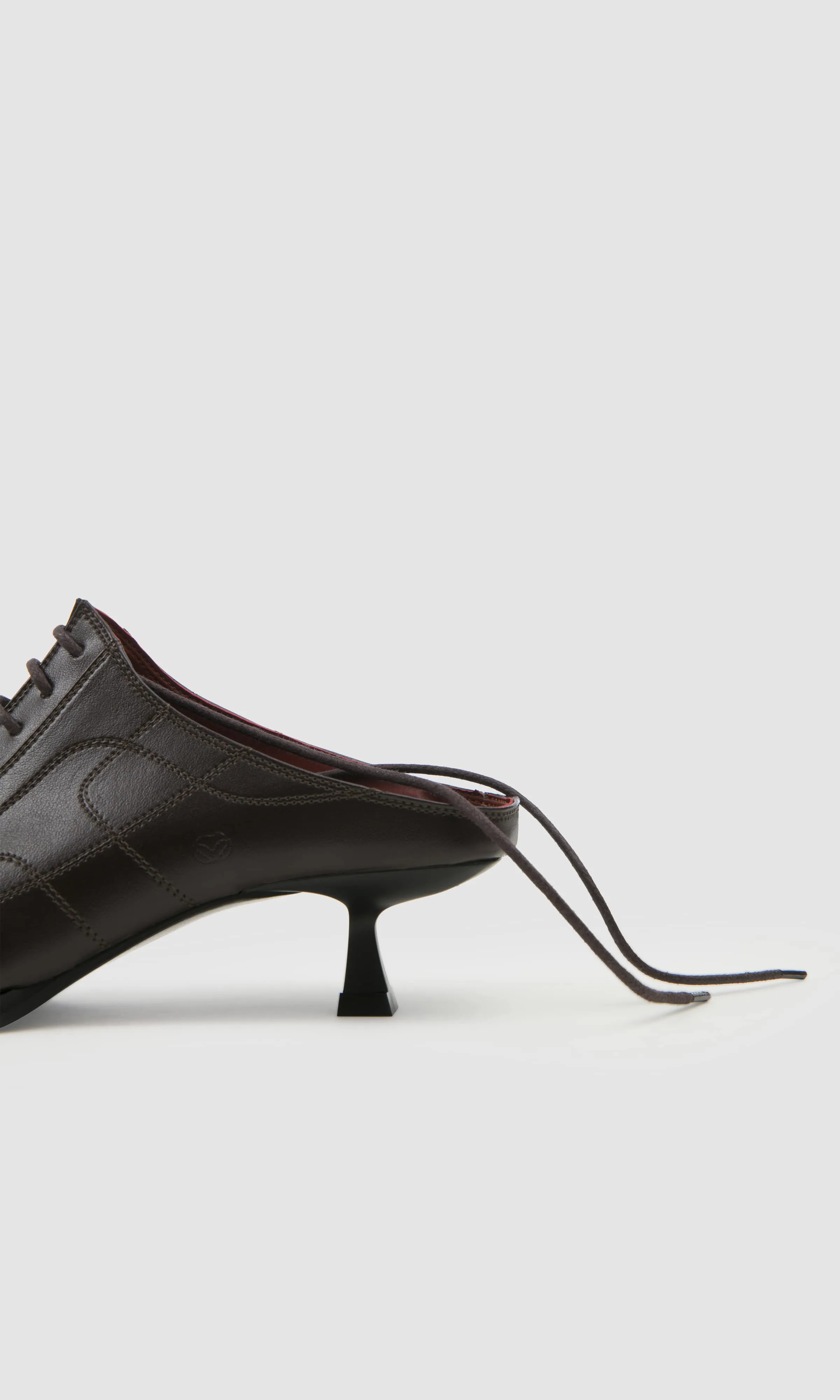 Rachel Apple Leather Mules | Brown