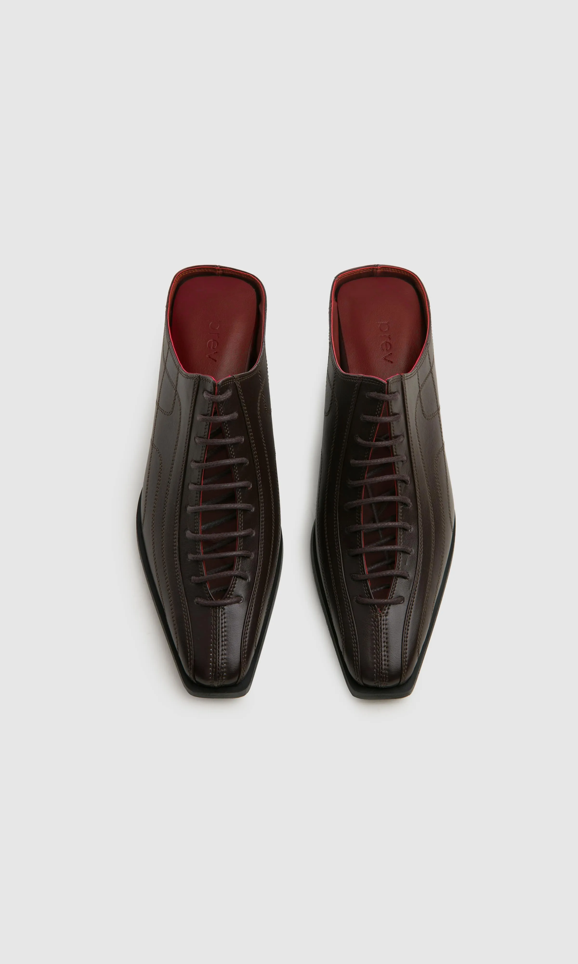 Rachel Apple Leather Mules | Brown