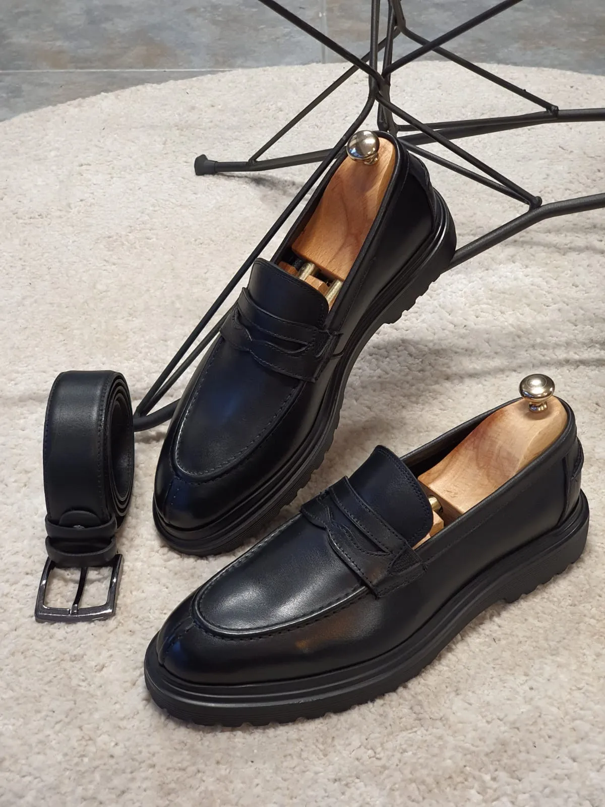 Ralpha Sardinelli Eva Sole Calf Leather Black Shoes