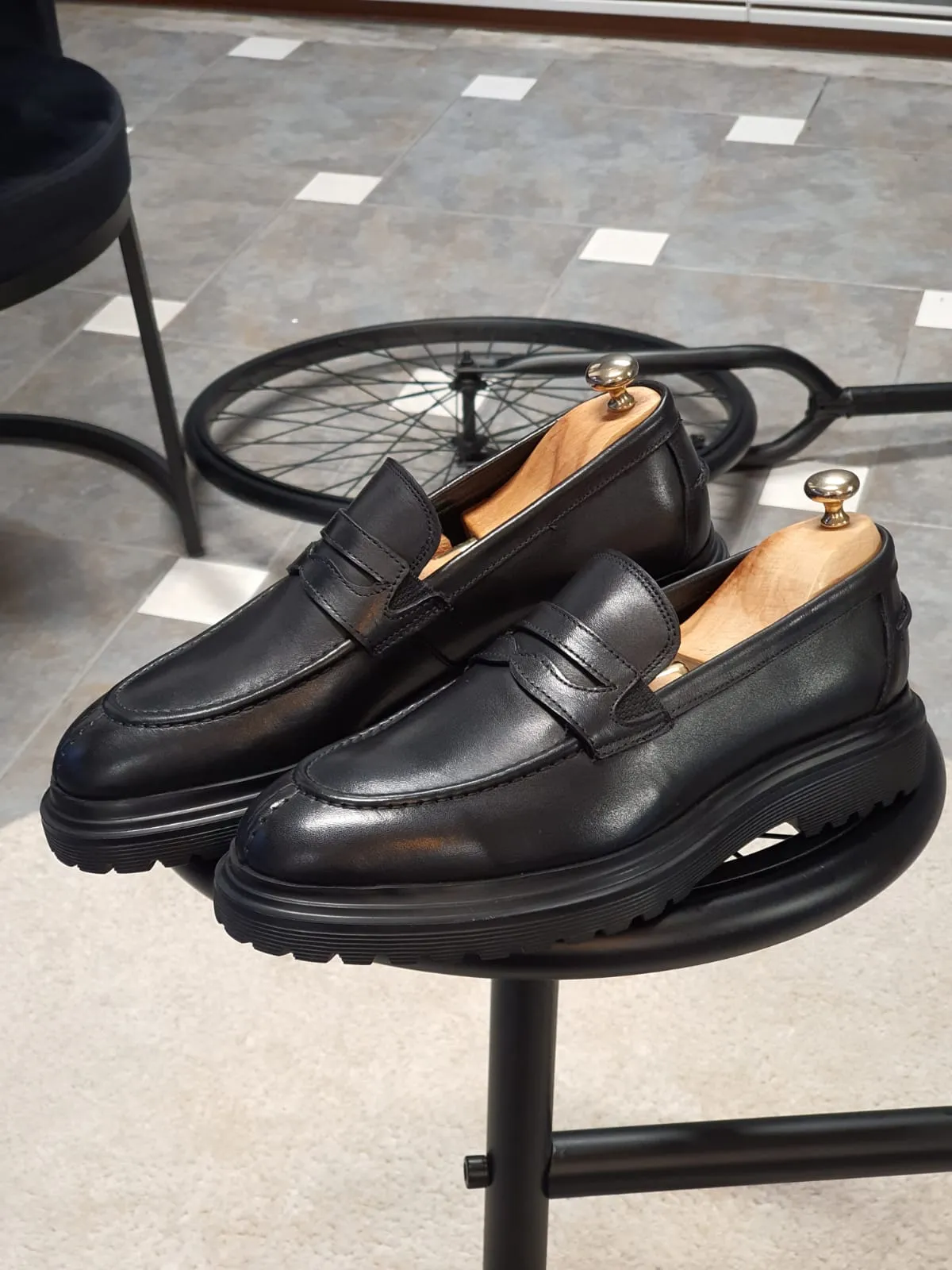 Ralpha Sardinelli Eva Sole Calf Leather Black Shoes