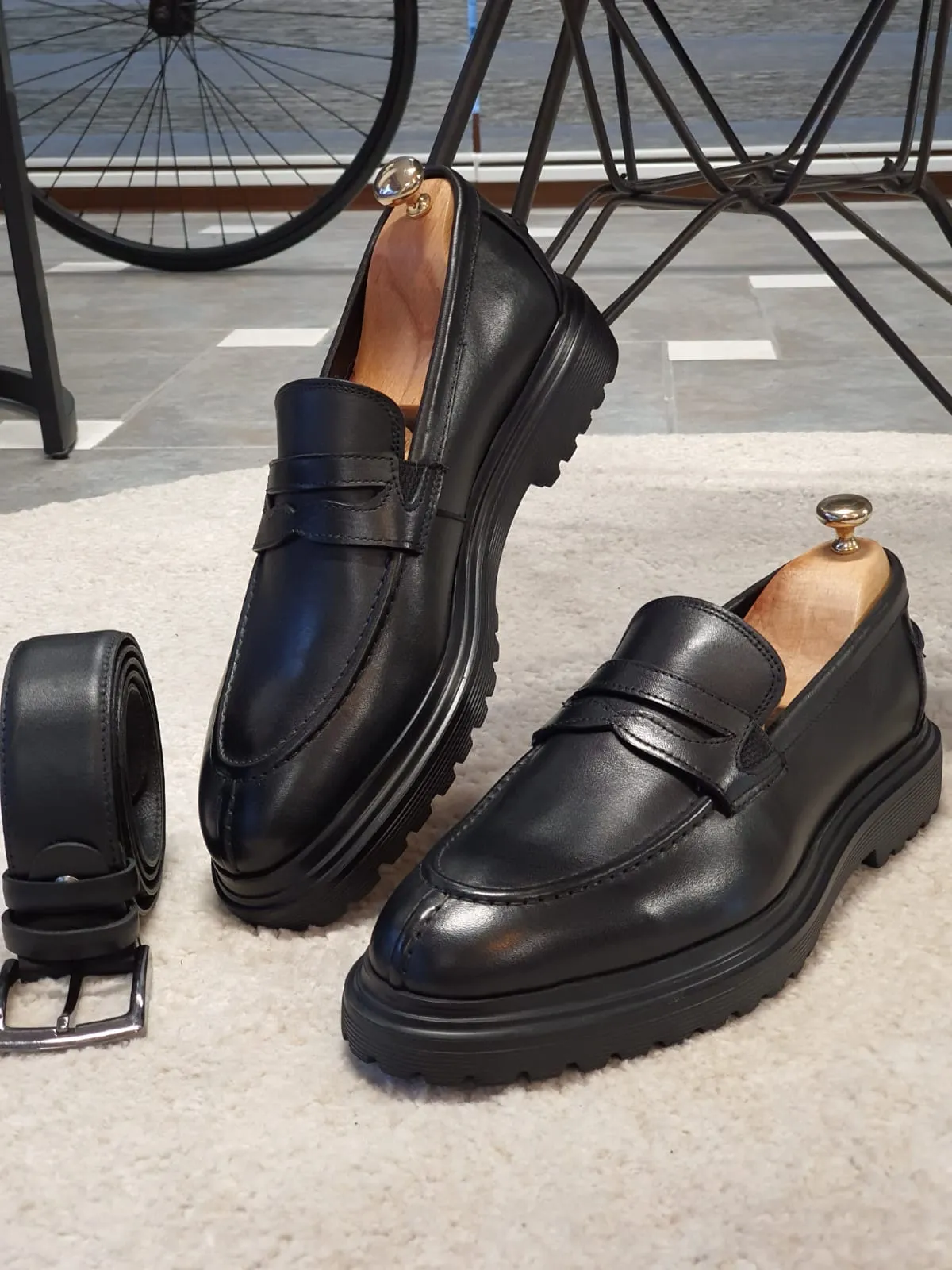 Ralpha Sardinelli Eva Sole Calf Leather Black Shoes